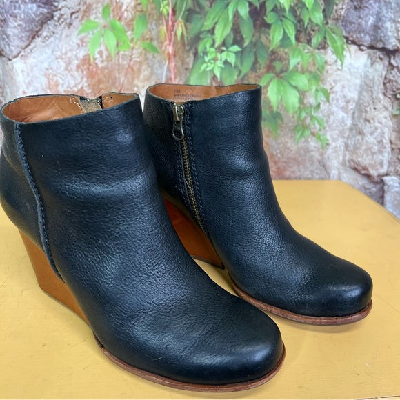 KORK-EASE Black Leather Natalya Ankle Boots, 7/38 - Picture 6 of 10
